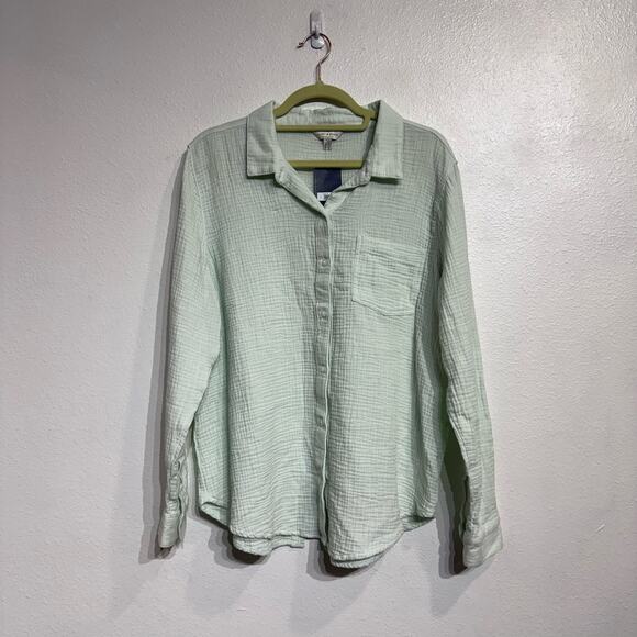 Lucky Brand Light Green Button Down Sz L NWT - Picture 2 of 12